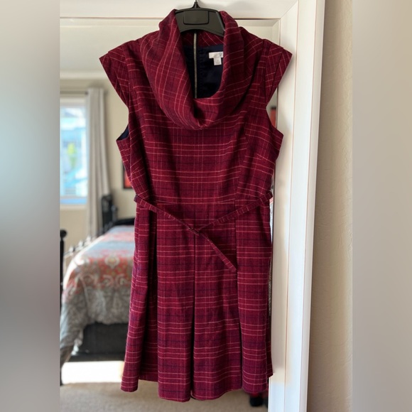 ✨✨‼️ LAST CHANCE! (To be donated)!! Go International Plaid Cowl Neck Dress - Picture 2 of 13